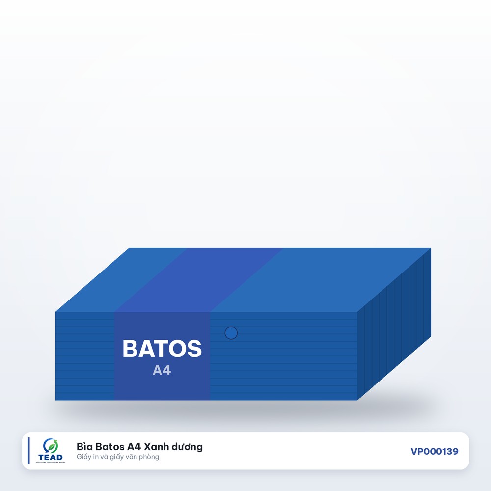 [VP000139] Bìa Batos A4 Xanh dương