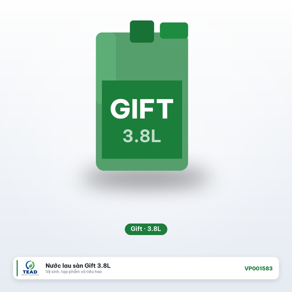 [VP001583] Nước lau sàn Gift 3.8L