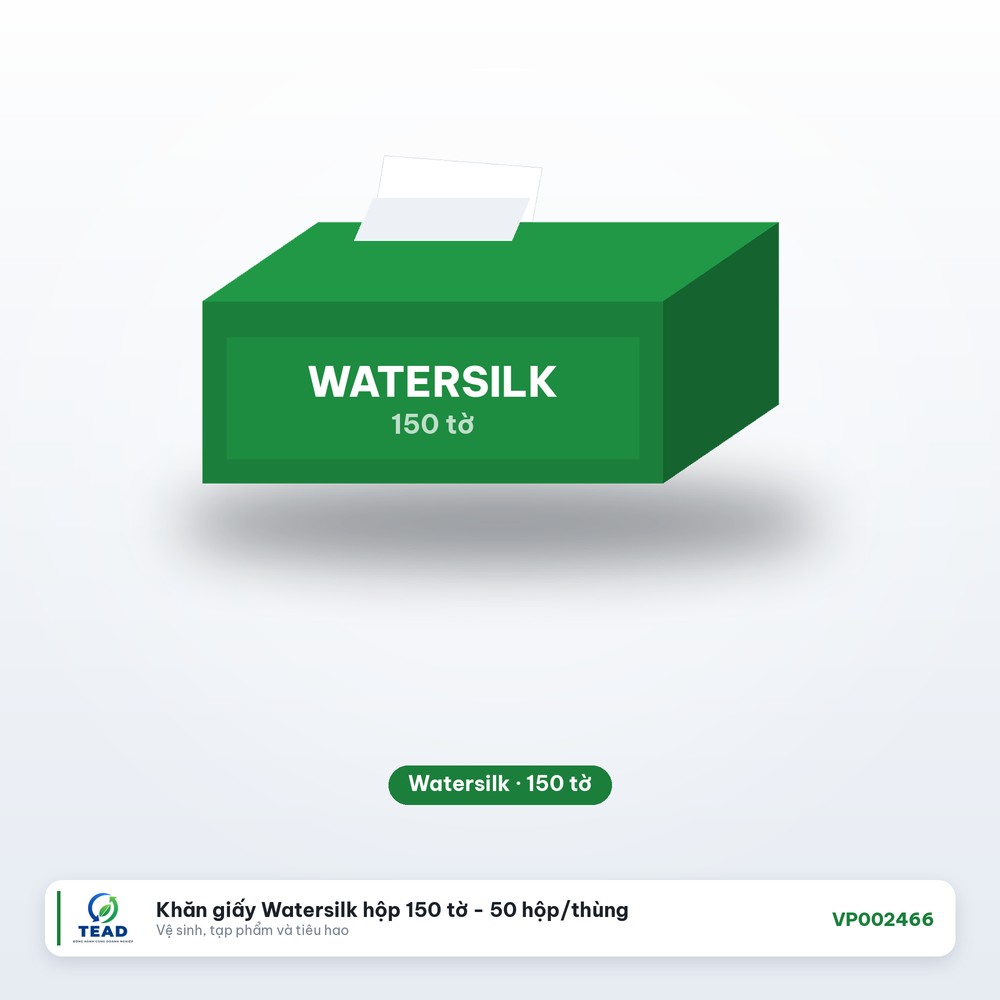 [VP002466] Khăn giấy Watersilk hộp 150 tờ - 50 hộp/thùng
