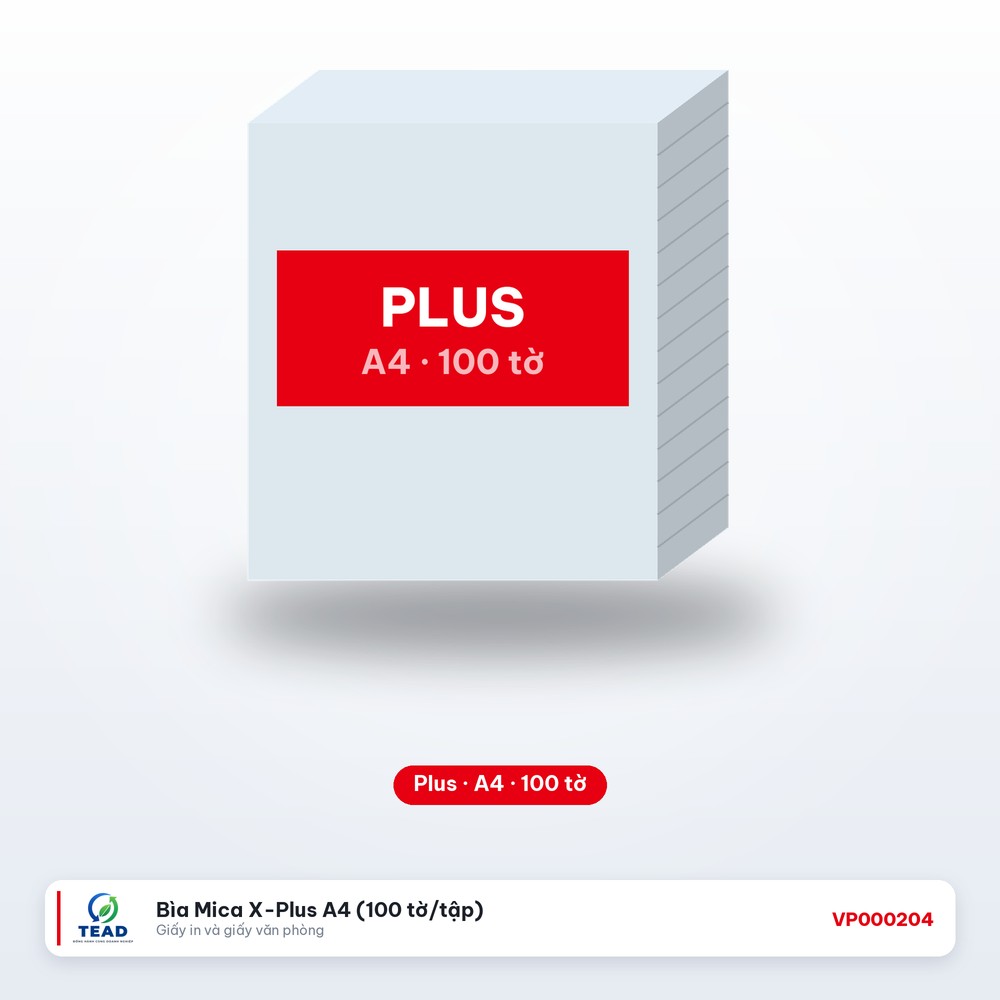 Bìa Mica X-Plus A4 (100 tờ/tập)