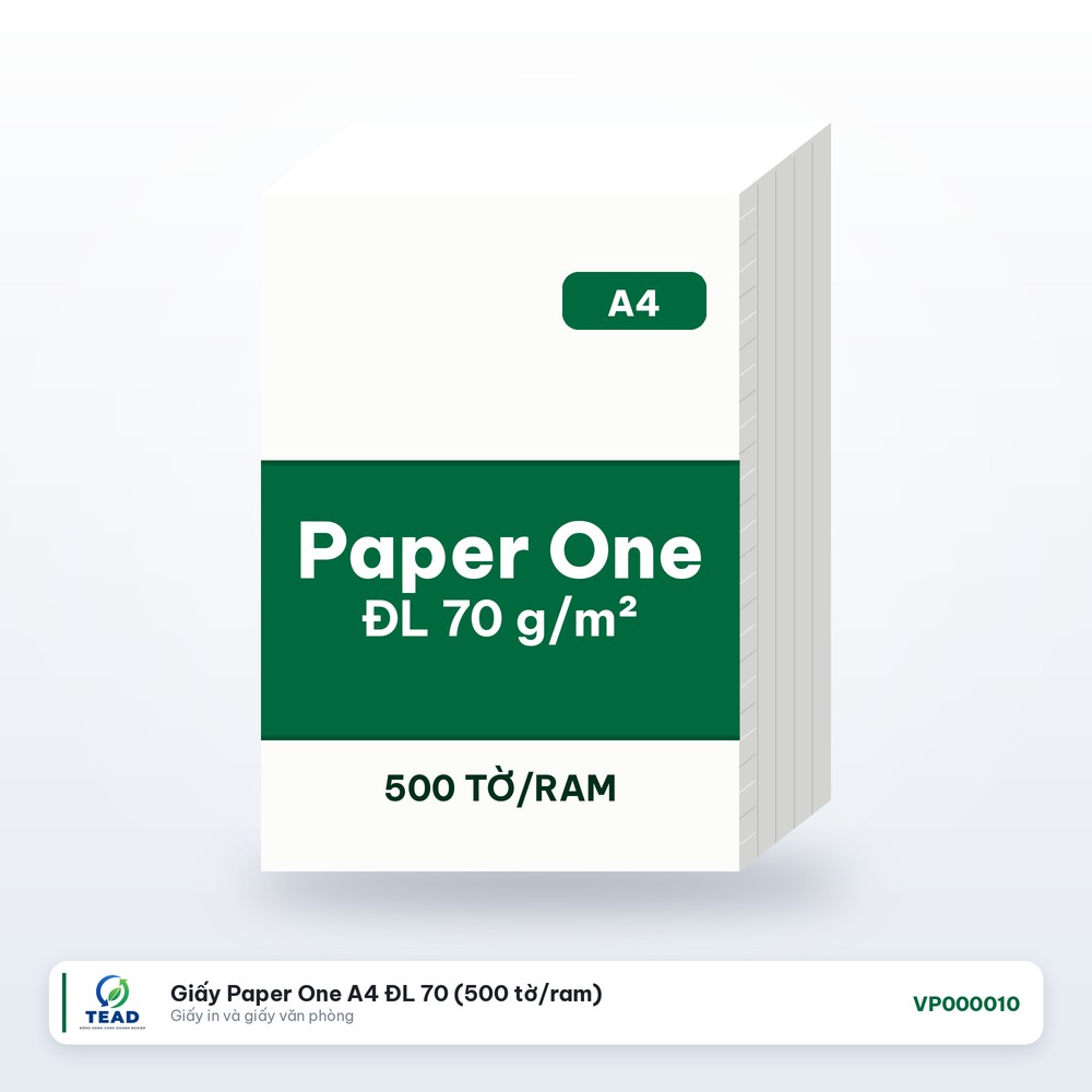 [VP000010] Giấy Paper One A4 ĐL 70 (500 tờ/ram)