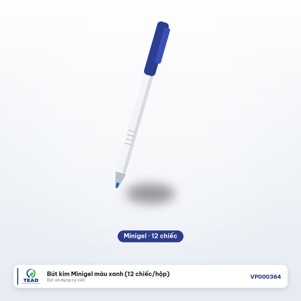 [VP000364] Bút kim Minigel màu xanh (12 chiếc/hộp)