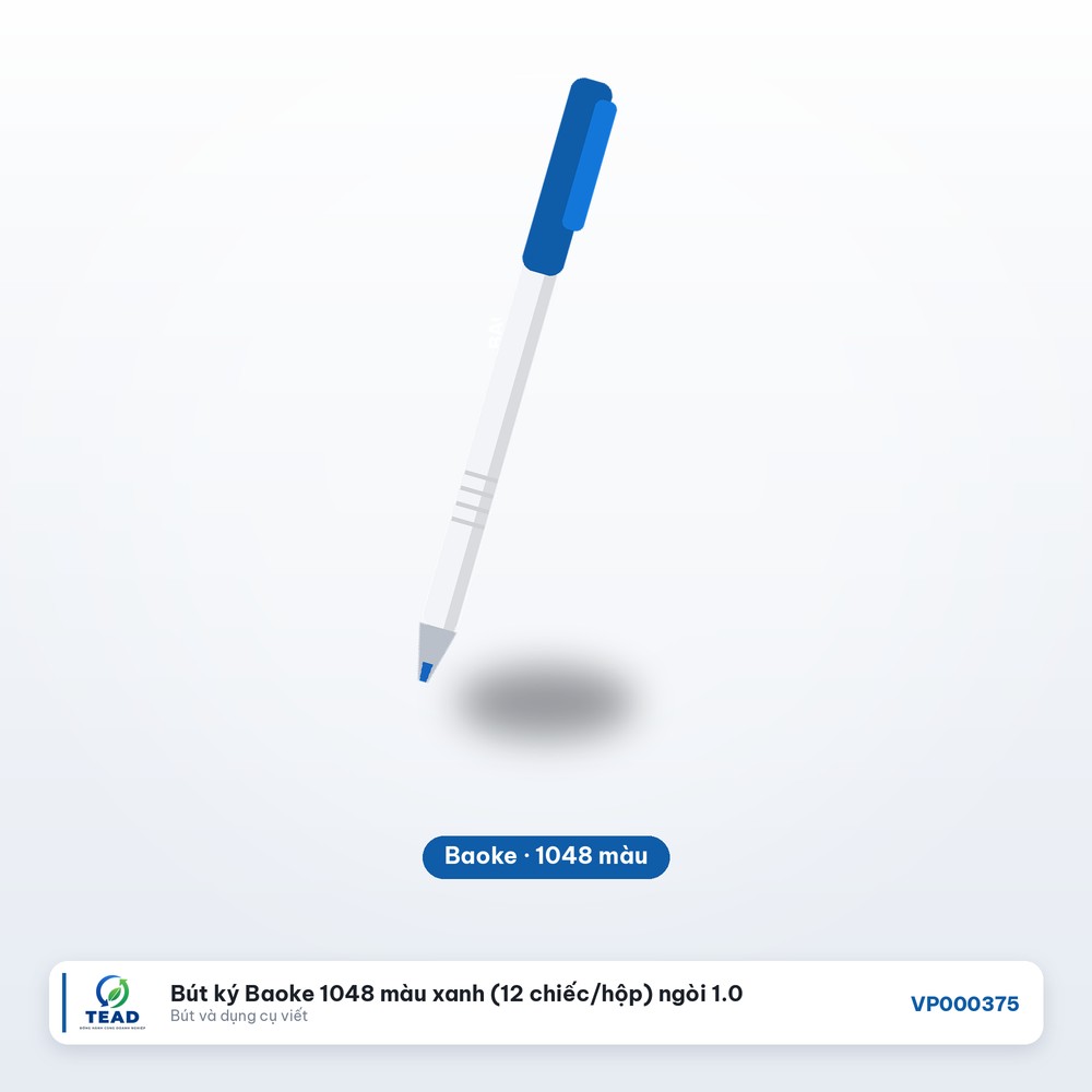 [VP000375] Bút ký Baoke 1048 màu xanh (12 chiếc/hộp) ngòi 1.0
