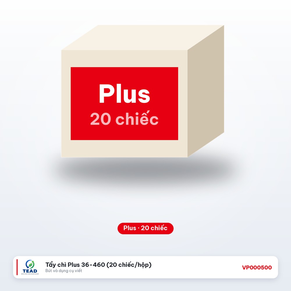 [VP000500] Tẩy chì Plus 36-460 (20 chiếc/hộp)