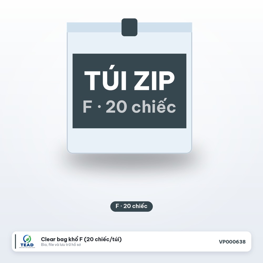Clear bag khổ F (20 chiếc/túi)