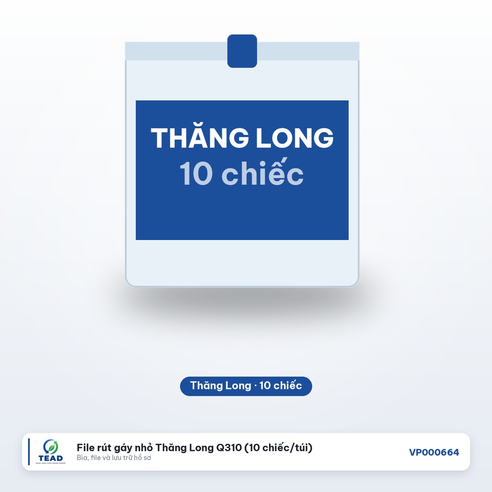 [VP000664] File rút gáy nhỏ Thăng Long Q310 (10 chiếc/túi)
