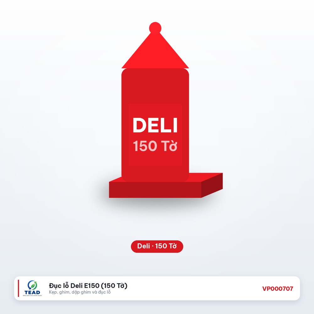 Đục lỗ Deli E150 (150 Tờ)