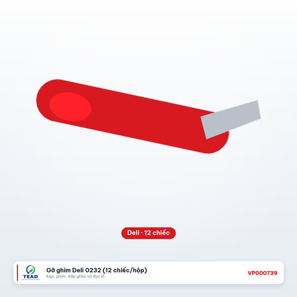Gỡ ghim Deli 0232 (12 chiếc/hộp)