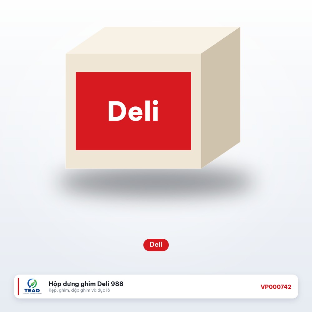 Hộp đựng ghim Deli 988