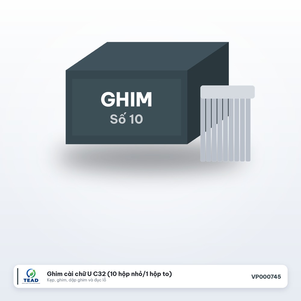 [VP000745] Ghim cài chữ U C32 (10 hộp nhỏ/1 hộp to)