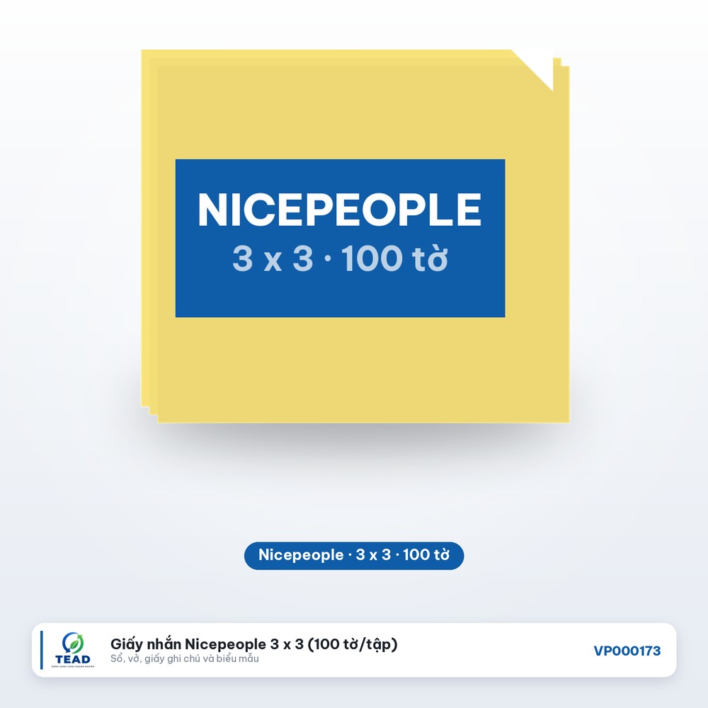 [VP000173] Giấy nhắn Nicepeople 3 x 3 (100 tờ/tập)