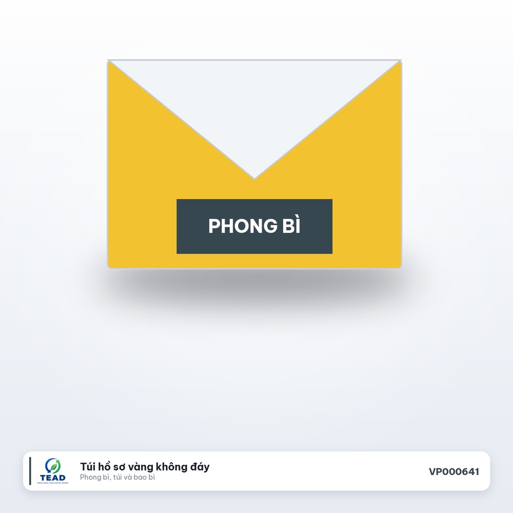 [VP000641] Túi hồ sơ vàng không đáy
