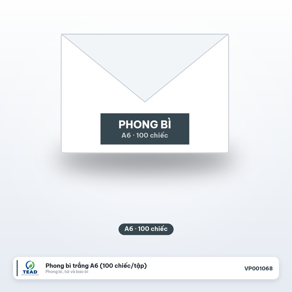Phong bì trắng A6 (100 chiếc/tập)