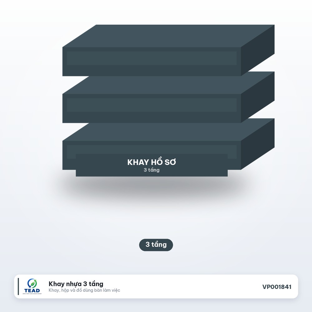 [VP001841] Khay nhựa 3 tầng